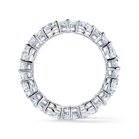 LUXE 5.00ct Lab Diamond Chloe Eternity Ring with IGI Certified Pear-Cut Diamonds in 18K White Gold